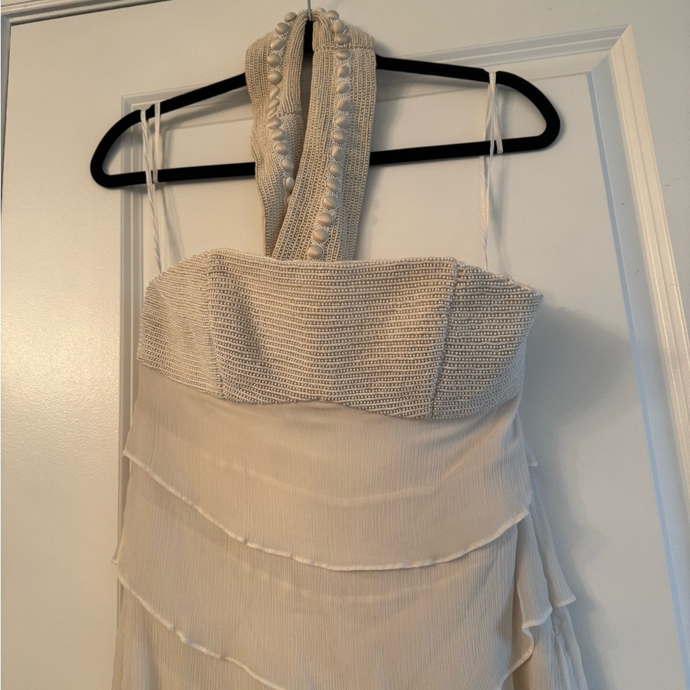 Elegant Cream Layered Dress